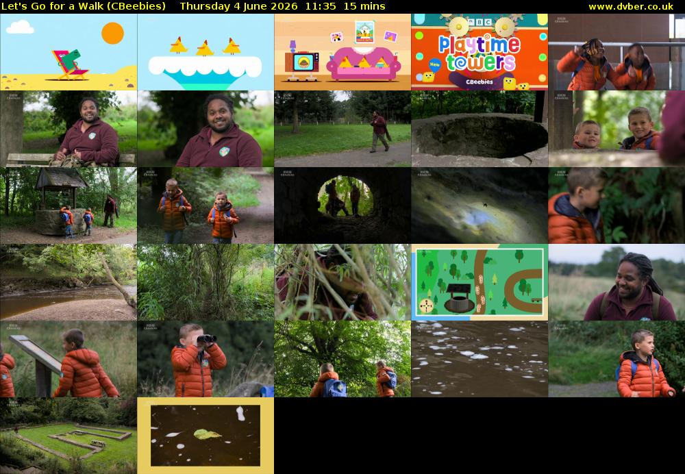 Let's Go For A Walk (CBeebies) Thursday 4 June 2026 11:35 - 11:50