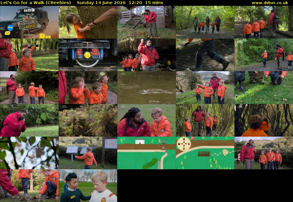 Let's Go For A Walk (CBeebies) Sunday 14 June 2026 12:20 - 12:35