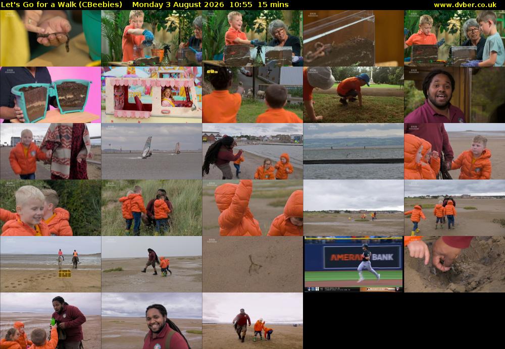 Let's Go For A Walk (CBeebies) Monday 3 August 2026 10:55 - 11:10