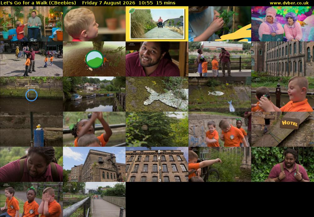 Let's Go For A Walk (CBeebies) Friday 7 August 2026 10:55 - 11:10