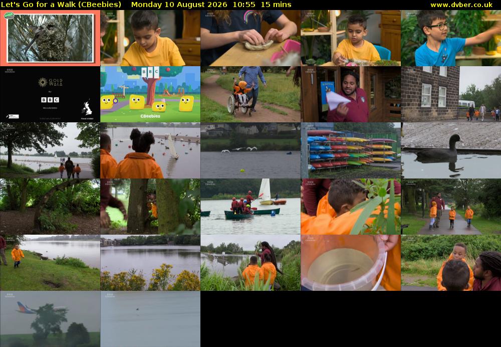 Let's Go For A Walk (CBeebies) Monday 10 August 2026 10:55 - 11:10