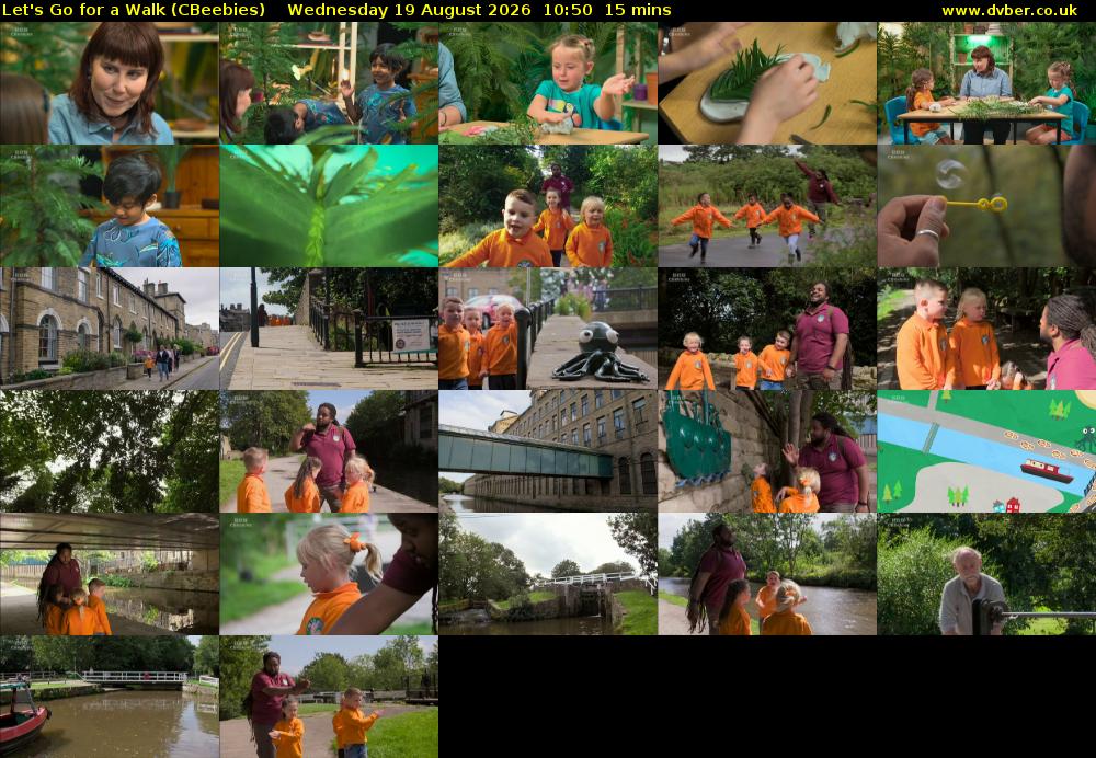 Let's Go For A Walk (CBeebies) Wednesday 19 August 2026 10:50 - 11:05