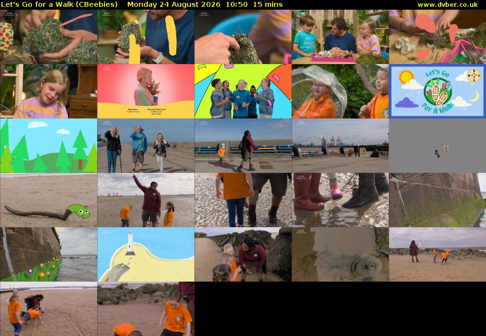 Let's Go For A Walk (CBeebies) Monday 24 August 2026 10:50 - 11:05