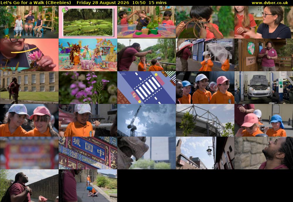 Let's Go For A Walk (CBeebies) Friday 28 August 2026 10:50 - 11:05