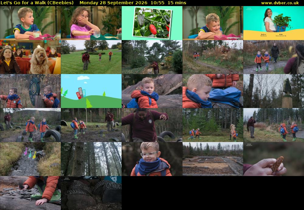 Let's Go For A Walk (CBeebies) Monday 28 September 2026 10:55 - 11:10
