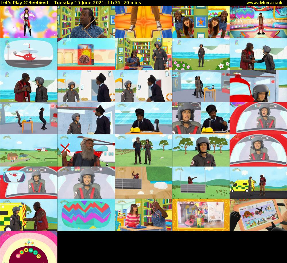 Let's Play (CBeebies) Tuesday 15 June 2021 11:35 - 11:55