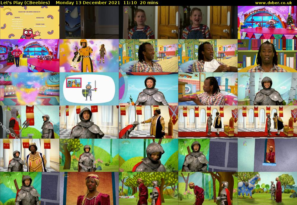 Let's Play (CBeebies) Monday 13 December 2021 11:10 - 11:30