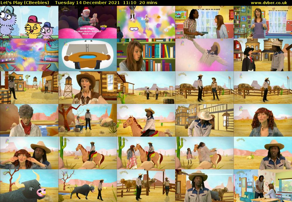 Let's Play (CBeebies) Tuesday 14 December 2021 11:10 - 11:30