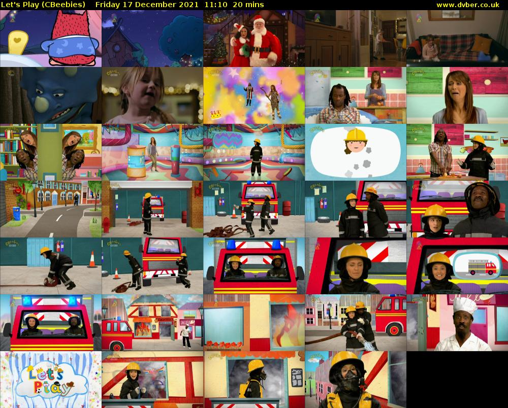 Let's Play (CBeebies) Friday 17 December 2021 11:10 - 11:30