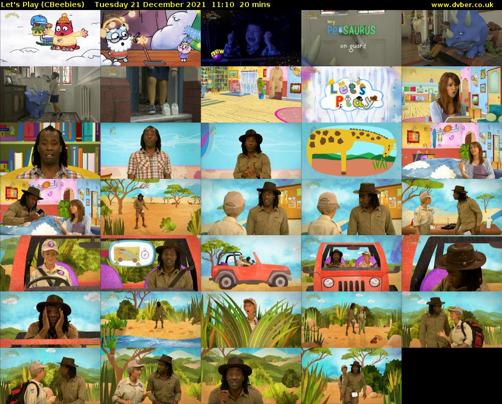 Let's Play (CBeebies) Tuesday 21 December 2021 11:10 - 11:30