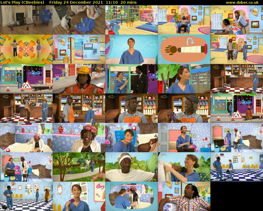 Let's Play (CBeebies) Friday 24 December 2021 11:10 - 11:30