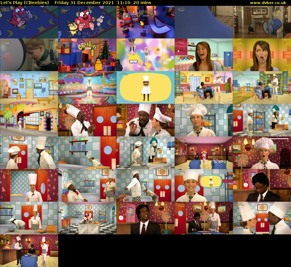 Let's Play (CBeebies) Friday 31 December 2021 11:10 - 11:30