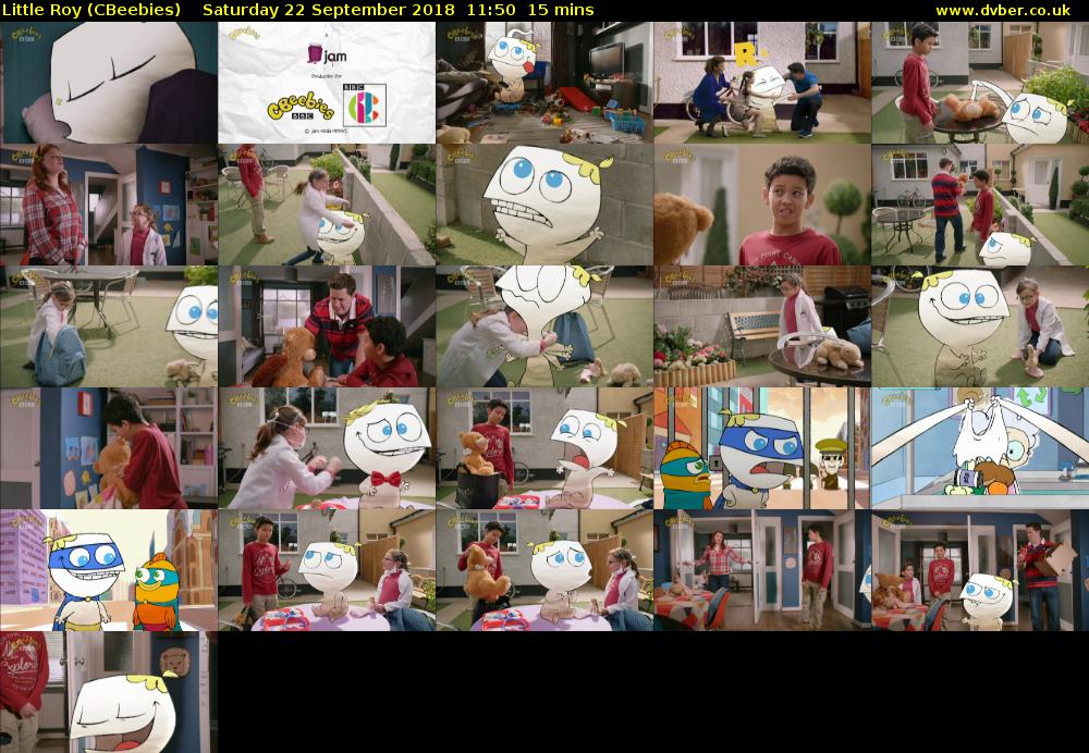 Little Roy (CBeebies) Saturday 22 September 2018 11:50 - 12:05