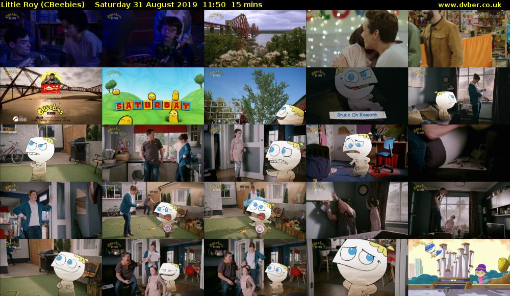 Little Roy (CBeebies) Saturday 31 August 2019 11:50 - 12:05