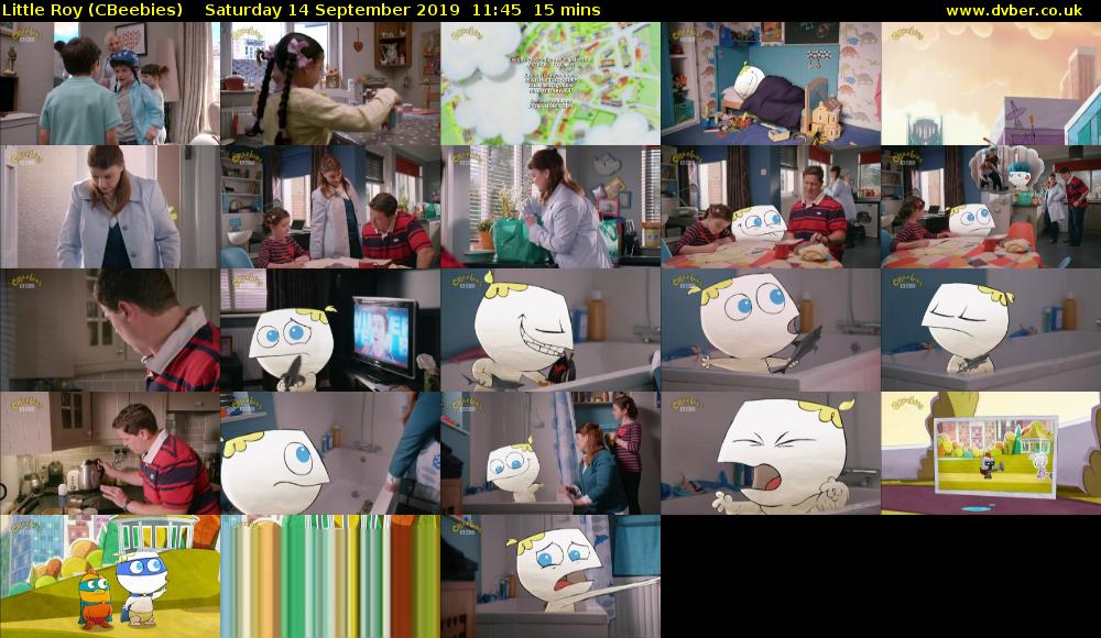 Little Roy (CBeebies) Saturday 14 September 2019 11:45 - 12:00