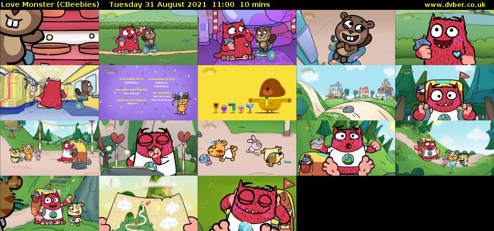 Love Monster (CBeebies) Tuesday 31 August 2021 11:00 - 11:10
