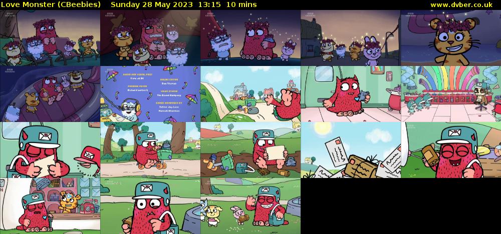 Love Monster (CBeebies) Sunday 28 May 2023 13:15 - 13:25