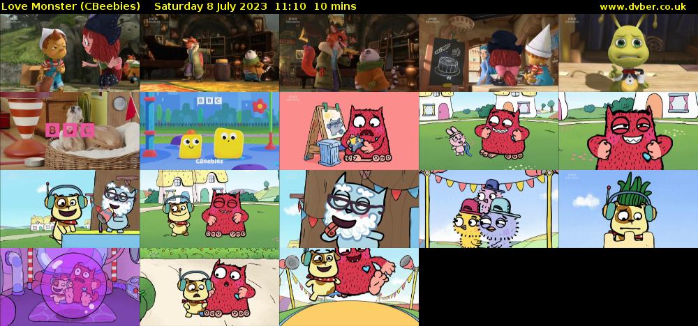 Love Monster (CBeebies) Saturday 8 July 2023 11:10 - 11:20