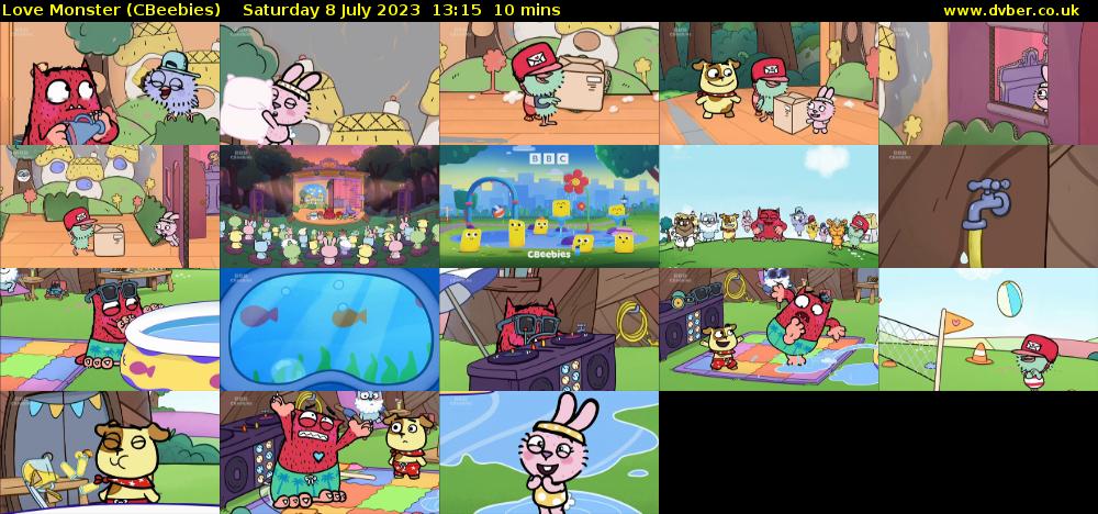 Love Monster (CBeebies) Saturday 8 July 2023 13:15 - 13:25