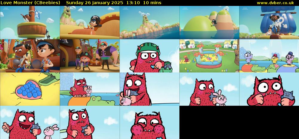 Love Monster (CBeebies) Sunday 26 January 2025 13:10 - 13:20