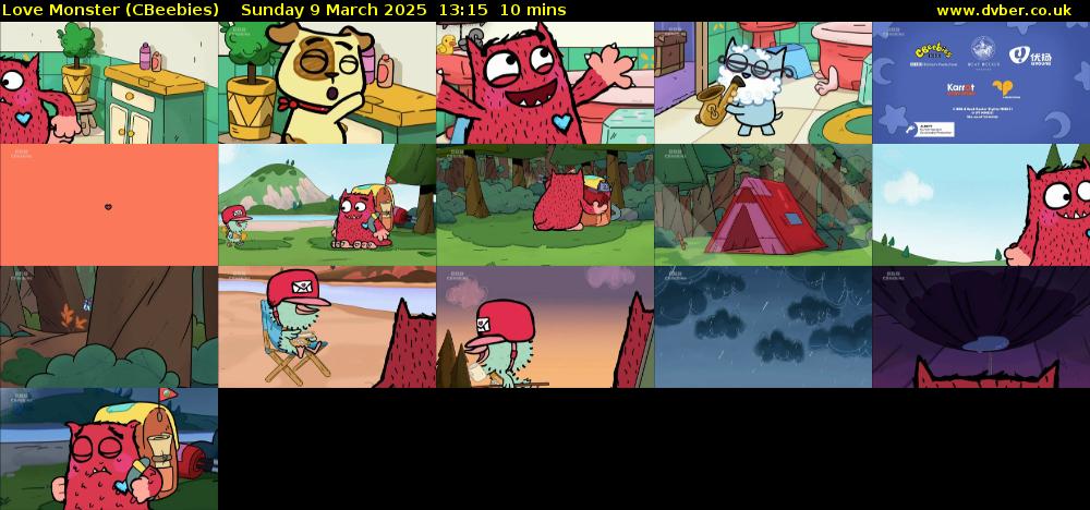 Love Monster (CBeebies) Sunday 9 March 2025 13:15 - 13:25
