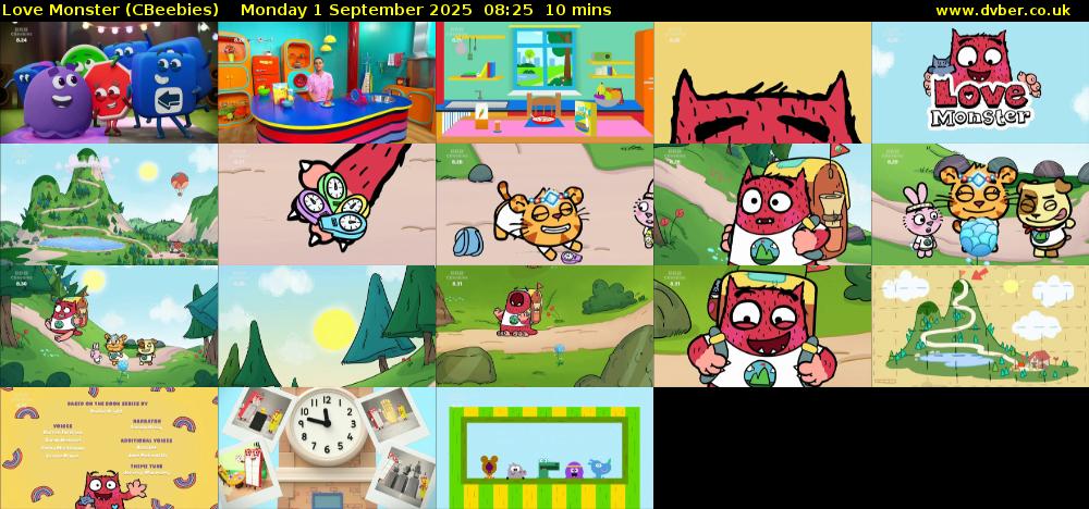 Love Monster (CBeebies) Monday 1 September 2025 08:25 - 08:35