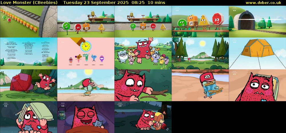 Love Monster (CBeebies) Tuesday 23 September 2025 08:25 - 08:35