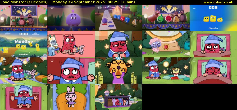 Love Monster (CBeebies) Monday 29 September 2025 08:25 - 08:35