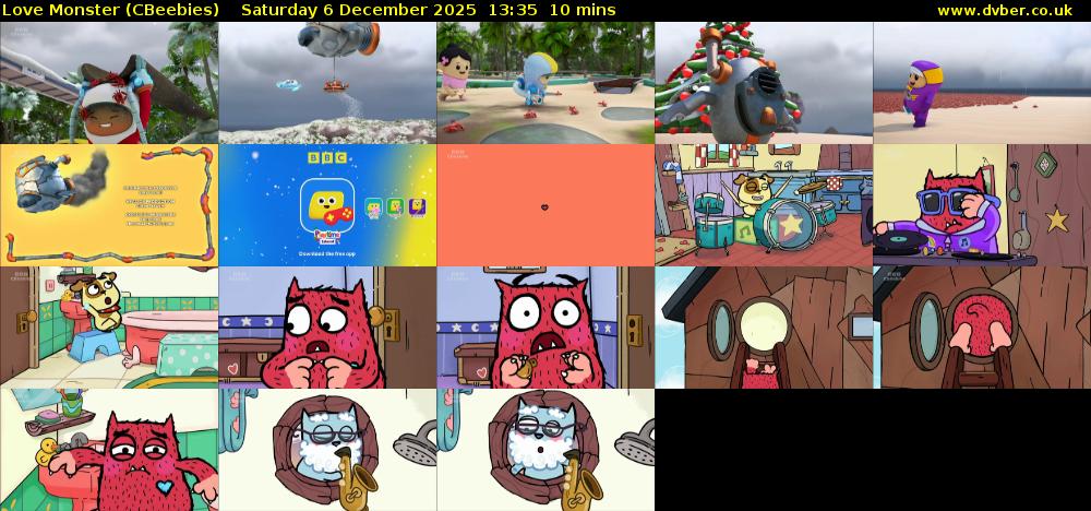 Love Monster (CBeebies) Saturday 6 December 2025 13:35 - 13:45