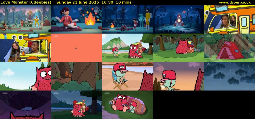 Love Monster (CBeebies) Sunday 21 June 2026 10:30 - 10:40