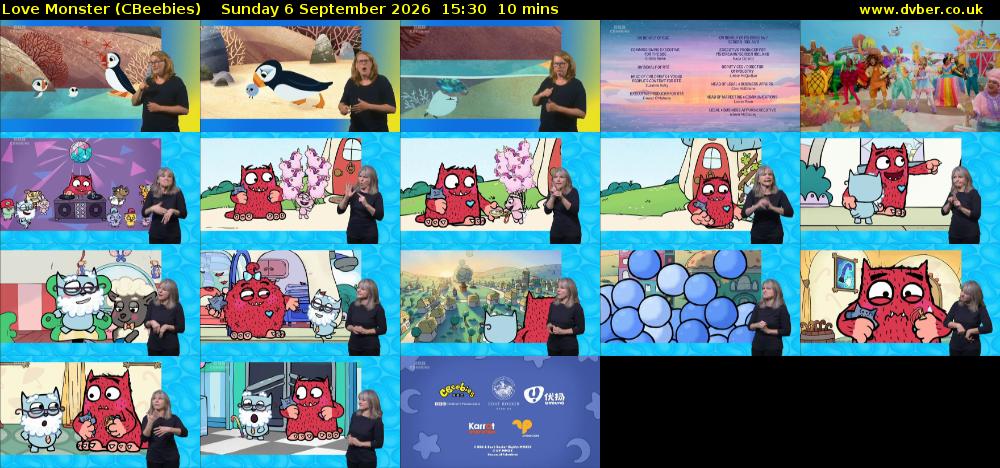 Love Monster (CBeebies) Sunday 6 September 2026 15:30 - 15:40