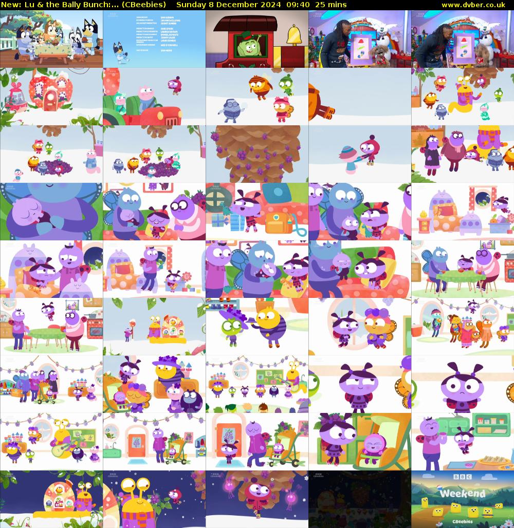 Lu & the Bally Bunch:... (CBeebies) Sunday 8 December 2024 09:40 - 10:05