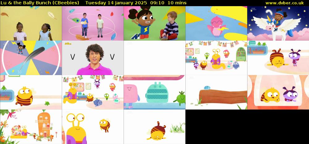 Lu & the Bally Bunch (CBeebies) Tuesday 14 January 2025 09:10 - 09:20