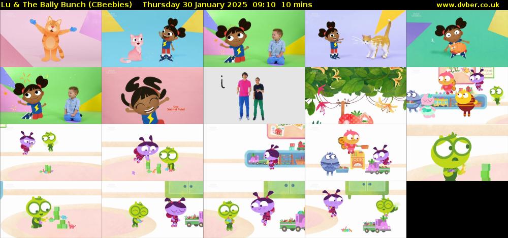 Lu & the Bally Bunch (CBeebies) Thursday 30 January 2025 09:10 - 09:20