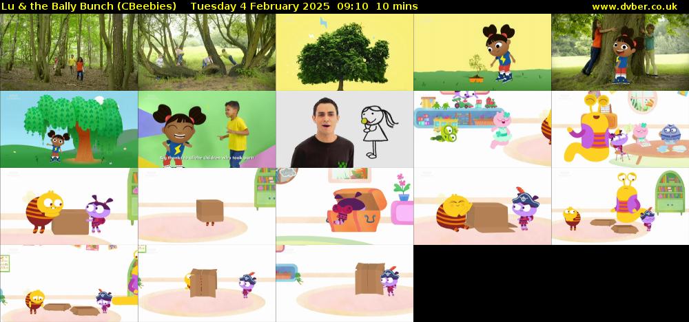 Lu & the Bally Bunch (CBeebies) Tuesday 4 February 2025 09:10 - 09:20