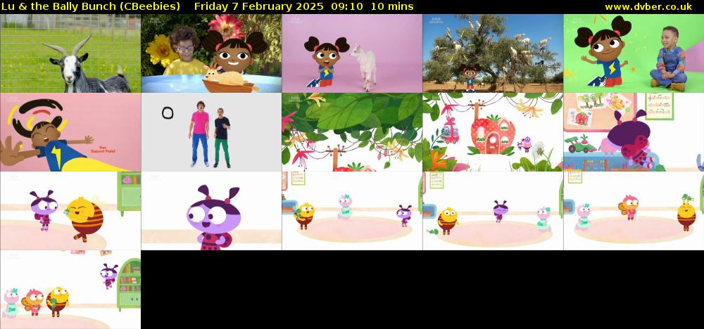 Lu & the Bally Bunch (CBeebies) Friday 7 February 2025 09:10 - 09:20