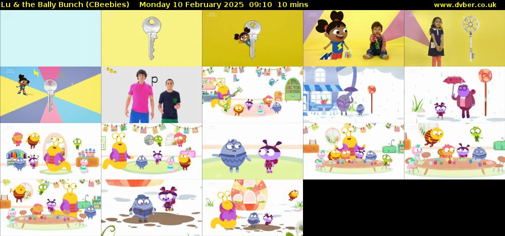 Lu & the Bally Bunch (CBeebies) Monday 10 February 2025 09:10 - 09:20