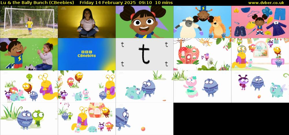 Lu & the Bally Bunch (CBeebies) Friday 14 February 2025 09:10 - 09:20
