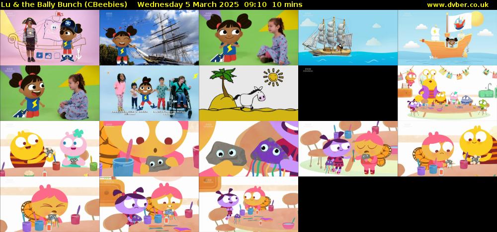 Lu & the Bally Bunch (CBeebies) Wednesday 5 March 2025 09:10 - 09:20