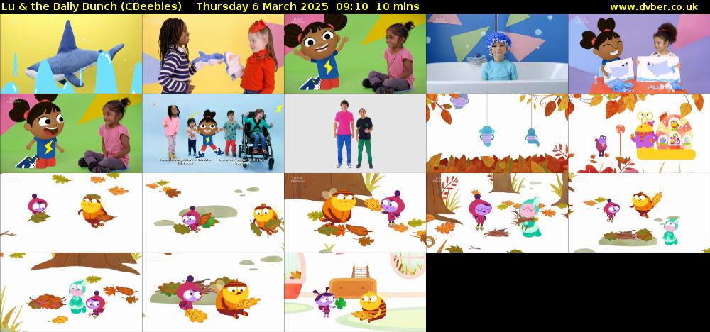 Lu & the Bally Bunch (CBeebies) Thursday 6 March 2025 09:10 - 09:20