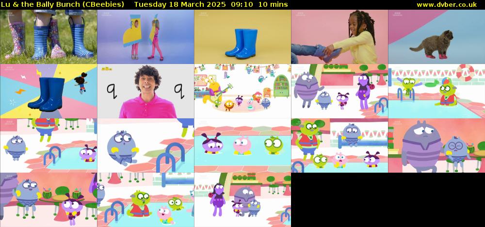 Lu & the Bally Bunch (CBeebies) Tuesday 18 March 2025 09:10 - 09:20