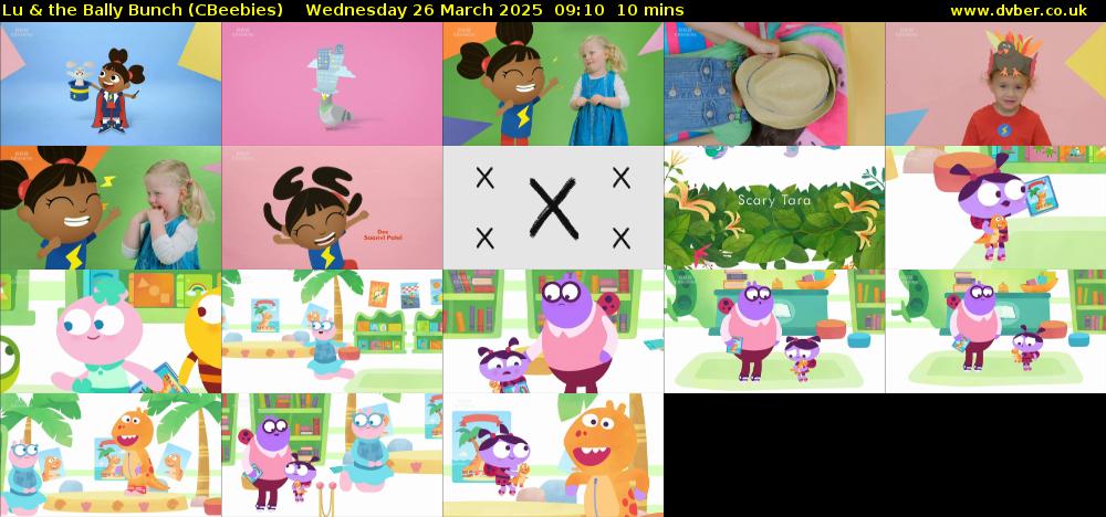 Lu & the Bally Bunch (CBeebies) Wednesday 26 March 2025 09:10 - 09:20
