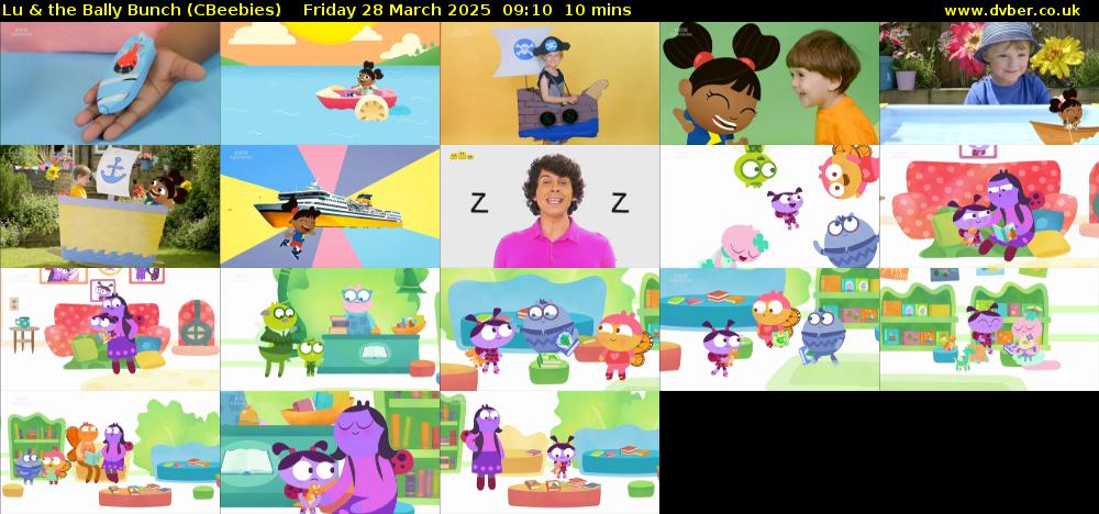 Lu & the Bally Bunch (CBeebies) Friday 28 March 2025 09:10 - 09:20