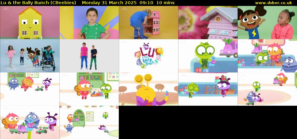 Lu & the Bally Bunch (CBeebies) Monday 31 March 2025 09:10 - 09:20