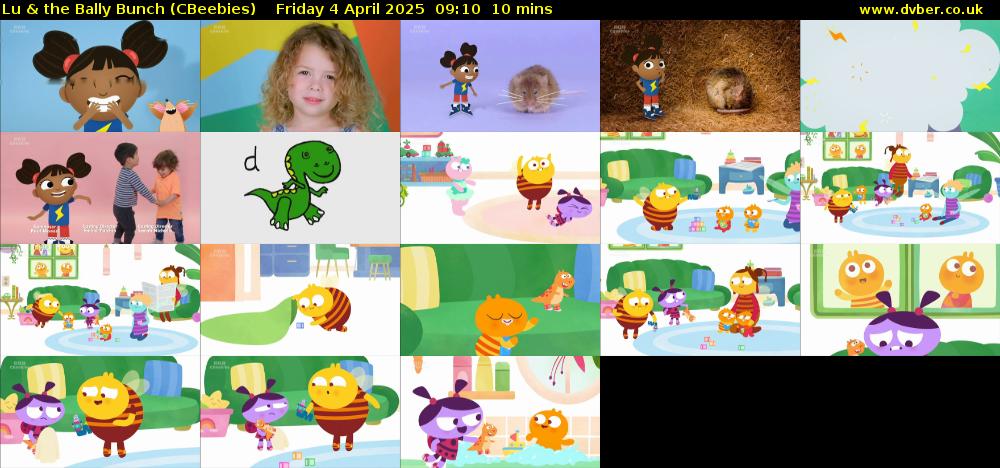 Lu & the Bally Bunch (CBeebies) Friday 4 April 2025 09:10 - 09:20
