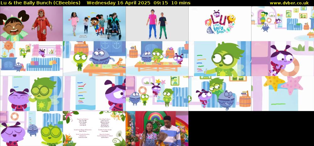 Lu & the Bally Bunch (CBeebies) Wednesday 16 April 2025 09:15 - 09:25