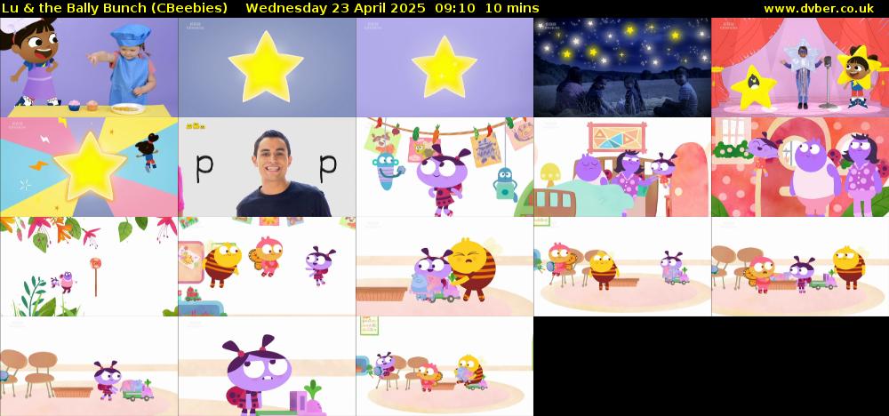 Lu & the Bally Bunch (CBeebies) Wednesday 23 April 2025 09:10 - 09:20