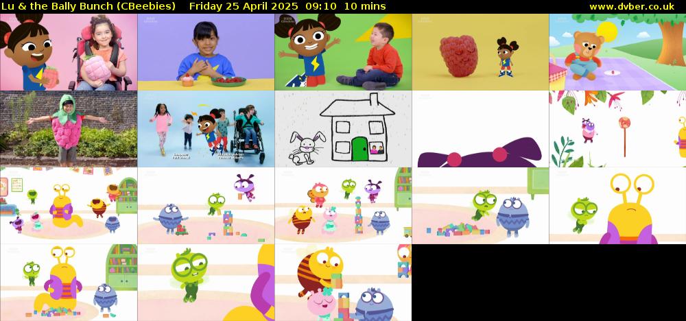 Lu & the Bally Bunch (CBeebies) Friday 25 April 2025 09:10 - 09:20