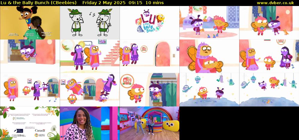 Lu & the Bally Bunch (CBeebies) Friday 2 May 2025 09:15 - 09:25