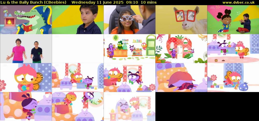 Lu & the Bally Bunch (CBeebies) Wednesday 11 June 2025 09:10 - 09:20